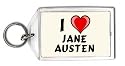 I Love Jane Austen Keychain