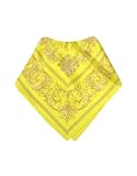 Versace - Versace Greca Framed Ornamental Printed Silk Bandana Gold
