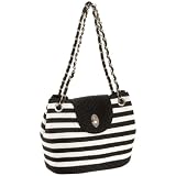 Magid Two-Tone Stripe Shoulder Bag