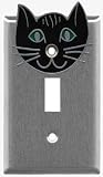 black cat single switch plate