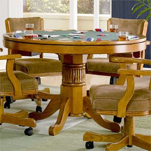 Mitchell Game Table in Oak Finish by Coaster,Coaster Furniture,CST100951_NM060512B