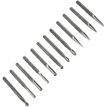 PFERD 8 Piece Aluminum/Aluminum(Double) Plus Cut Bur Set # 3 With 1/4" Shank