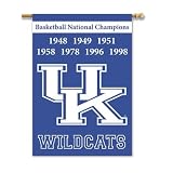 NCAA Kentucky Wildcats Champ Years 2-Sided 28-by-40 inch House Banner with  Pole Sleeve