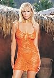 Valentine's Day 2PC Lace Mini Dress Sexy Lingerie Intimate Apparel with Lace Up Front and G-String