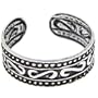 Sterling Silver 925 CURL DESIGN 3 Toe Ring