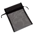 R�ticule � Cordon Organza 15x20cm - Noir