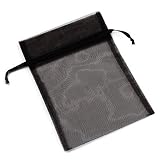 Organza Drawstring Pouch 15x20cm - Black