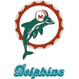 Miami Dolphins Team Logo Transfers Rub-On Stickers/Tattoos (3 Pack)