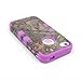 JUSTING@Apple iPhone 5C 3-piece Triple Layer Hybrid Real Tree Camo Hybrid Hard Case Cover (Purple)