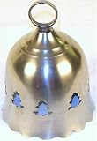 4.25" Pewter Polished X-Mas Tree-Cut Bell