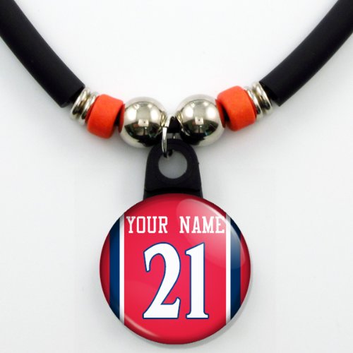 Atlanta Hawks Basketball Jersey Necklace Personalized with Your Name and Number