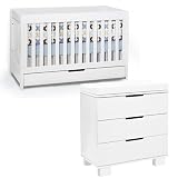 babyletto M6801W and M6723W Mercer Convertible Nursery Set in White
