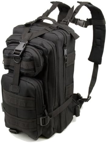 Tactic Shield Stealth Black Waterproof Full Featured Assault Pack Backpack 3 Day Bug Out Bag Multi-functional Equipment Molle Modular Heavy Duty Back Pack