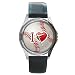 Round Silver Metal Watch of I Love Baseball (Astros, Twins, Dodgers, Yankees, Brewers, Oakland Athletics, Mets, Mariners, Phillies, Rays, Pirates, Rangers, Padres, Blue Jays, Giants, Cardinals, Nationals)