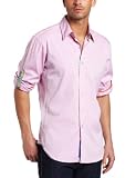 Robert Graham Men's Monkey Tail Long Sleeve Shirt, Pink, XXX-Large
