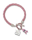 Logoart New York Giants Breast Cancer Awareness Pink Rope Bracelet