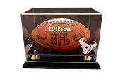 HOUSTON TEXANS OFFICIAL AUTOGRAPH FOOTBALL DISPLAY CASE