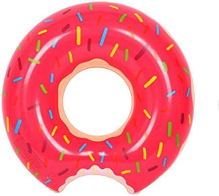 AIIGOU Donut Diameter 80cm Adult Children Extra Large Thick Inflatable Swimming Ring Life Buoy Swimming Laps Pink