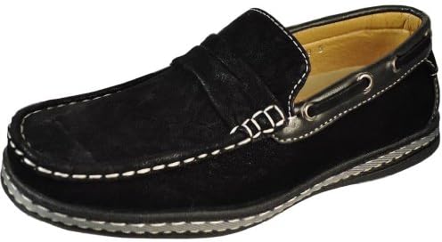 Sedagatti Boys Black Slip On Loafers Shoes