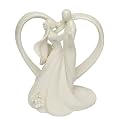 Heart Arch and Couple Cake Topper - Ivory