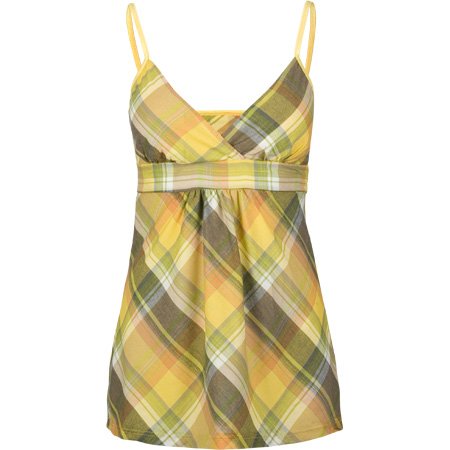 FULL TILT Womens Plaid Cami - Yellow/Green