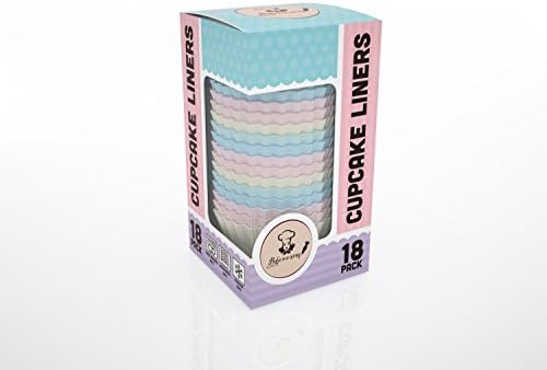 Premium 18 High Quality Reusable Silicone Cupcake Liners / Baking Cup Molds. Bake me away inc. (18, Regular)