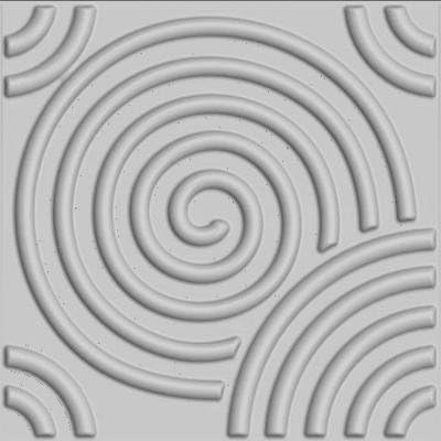 27 sq. ft. Plant Fiber Wainscot Circle Wall Panel