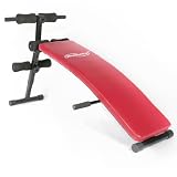 physionics� - Panca addominali dorsali regolabile palestra multifunzione allenamento rosso