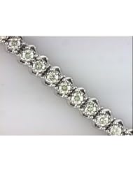 14K White Gold Diamond Bracelet