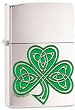 Zippo Lighter - Celtic Shamrock Lucky Green Clover