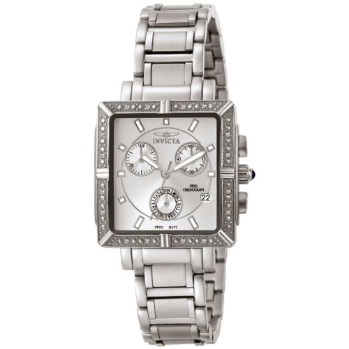 Invicta Women's 5377 Square Angel Diamond Stainless Steel Chronograph Watch