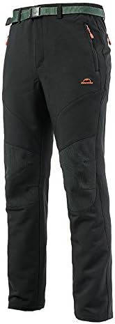 Men's Trousers Sport Pants Waterproof Hiking Trousers Camping Casual Pants(Black M)