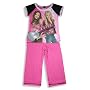 Hannah Montana by Disney - Girls Short Sleeve Hannah Montana Pajamas, Pink, Fuschia, Black