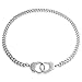 Mens Biker Punk Rocker Biker Jewelry Large Statement Chain Handcuff Necklace Black Or Silver Tone Stainless Steel Pendant For Men Women 20 Inch