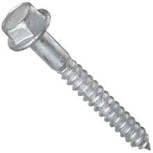 Steel Lag Screw, Grade 2, Hot-Dipped Galvanized Finish, Flange Hex Head, External Hex Drive, Meets IFI 111/AISI 1006-1022/ASTM A153, 1-1/2" Length, Partially Threaded, 5/16"-9 Threads, Imported (Pack of 50)