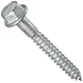 Grade 2 Hot Dip Galvanized Steel Flange Lag Screw, Hex Drive, 5/16" - 9, 2-1/2" Length, Partially Threaded (Pack of 25)