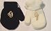 Set of Two Pairs of One Size Black and White Magic Stress Mittens for Infants Ages 0-...