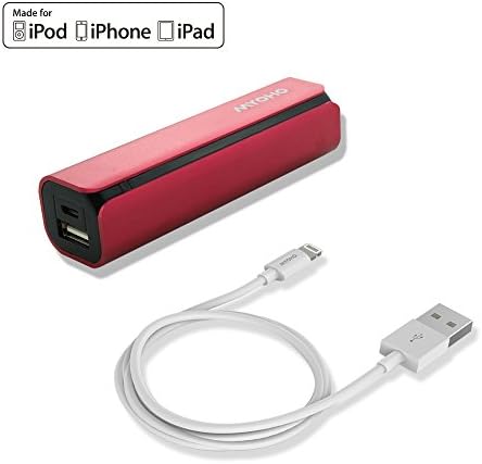 [Apple MFi Certified] MYOHO High Capacity 3200mAh Ultra-Compact Portable Power Bank + Lightning to USB Charge &amp; Sync Cable. Premium Quality, Lightweight and Elegant. TWELVE MONTH warranty!