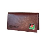 JJ Yeley #18 NASCAR Leather Checkbook Cover - Brown