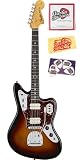 Fender Classic Player Jaguar Special HH Bundle with Strings, Pick Card, and Polishing Cloth - Rosewood Fretboard, 3-Color Sunburst