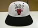 NBA Chicago Bulls Logo White Black 2 Tone Retro Snapback Cap