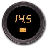 Cyberdyne A000E260N Amber Voltmeter Gauge - Black Bezel