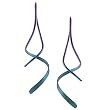 Niobium Unique Spiral Earrings