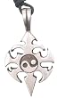 Cool Tribal Yin Yang Pewter Pendant Necklace