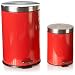 Metro 2 Piece Step Trash Can Set, Red