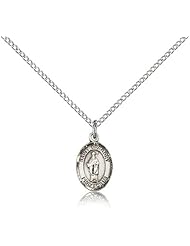 .925 Sterling Silver Saint St. Gregory the Great Medal Pendant 1/2 x 1/4 Inches Musicians/Singers-9048- Comes with a .925 Sterling Silver Lite Curb Chain Neckace And a Black velvet Box