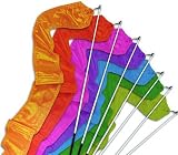 Thin Streamer Ribbon Rod for Twirling, Worship or Praise Dance, Rhythmic Gymnastics, Color Guard & Band
