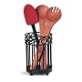 Scroll Utensil Holder (Black) (6 7/8"H x 4 5/8"Diam)