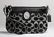 Coach Signature Peyton Capacity Wristlet Bag Clutch Wallet Black