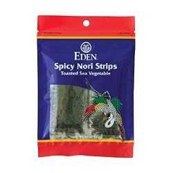 Eden Spicy Toasted Nori Strips - Cultivated, 0.47-Ounce Packages (Pack of 6)